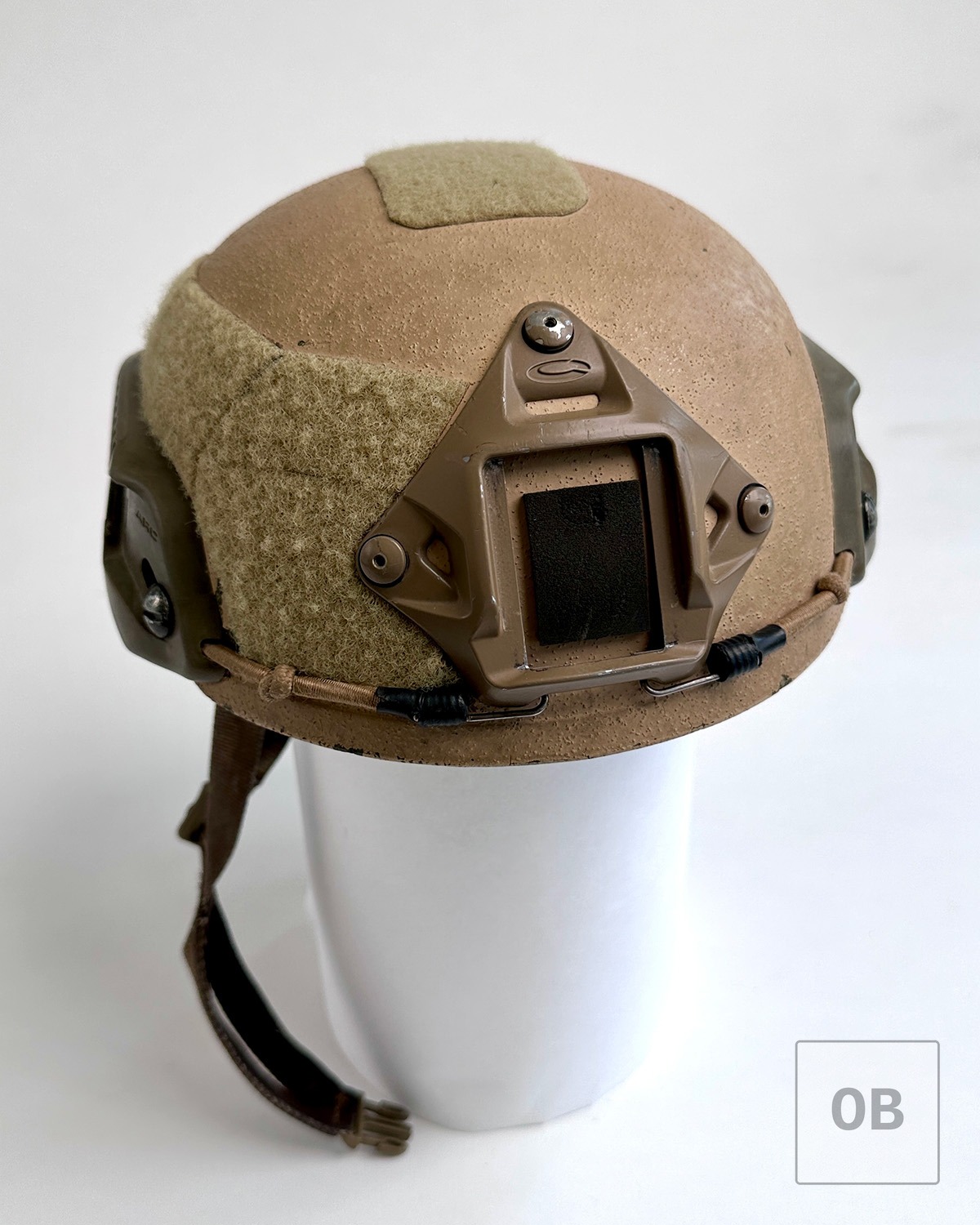 Ops-Core VAS shroud mounted to ACH 2001 high-cut helmet.