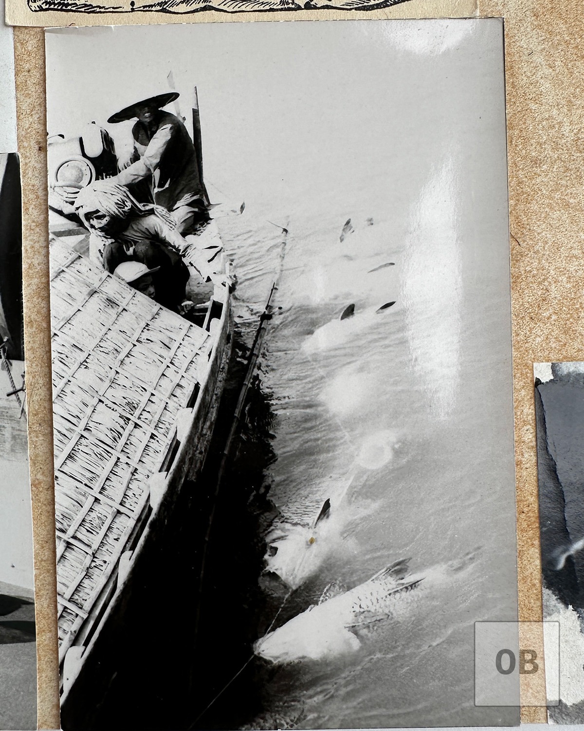 Vietnamese sampan on the water, similar to the boat aboard which Weber's patrol captured the Viet Cong flag.