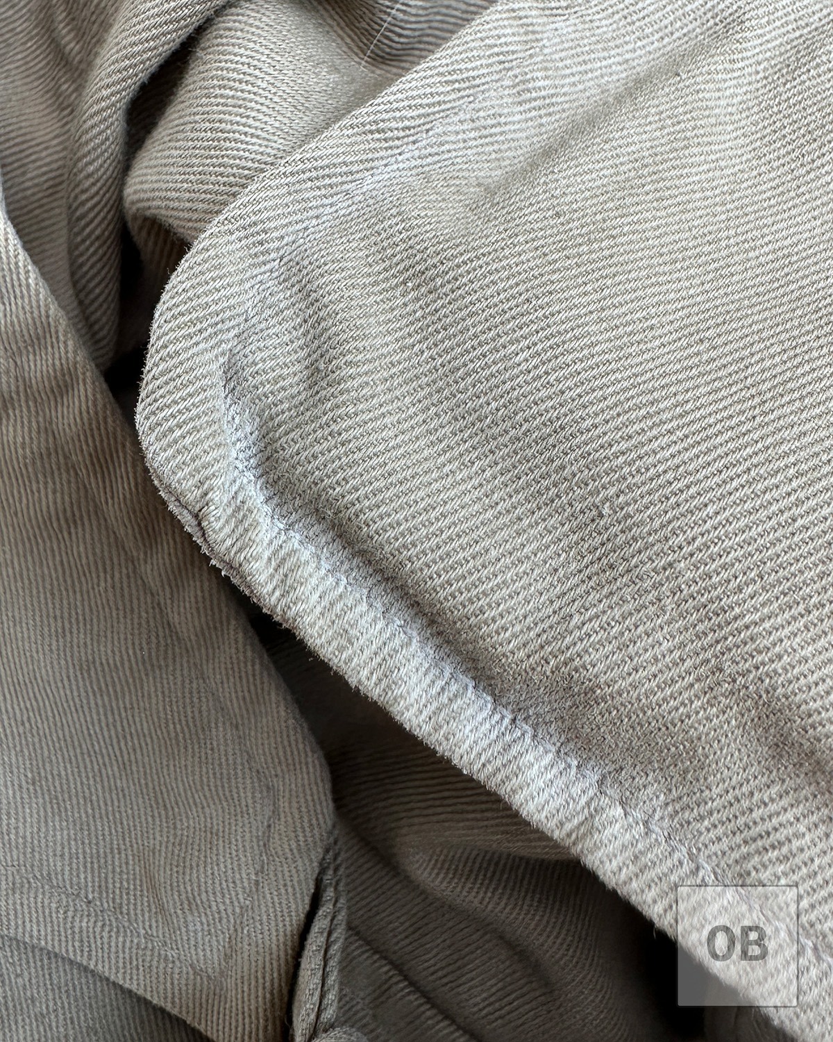 Gray duck canvas cuff reinforcement WWII M42 jump jacket