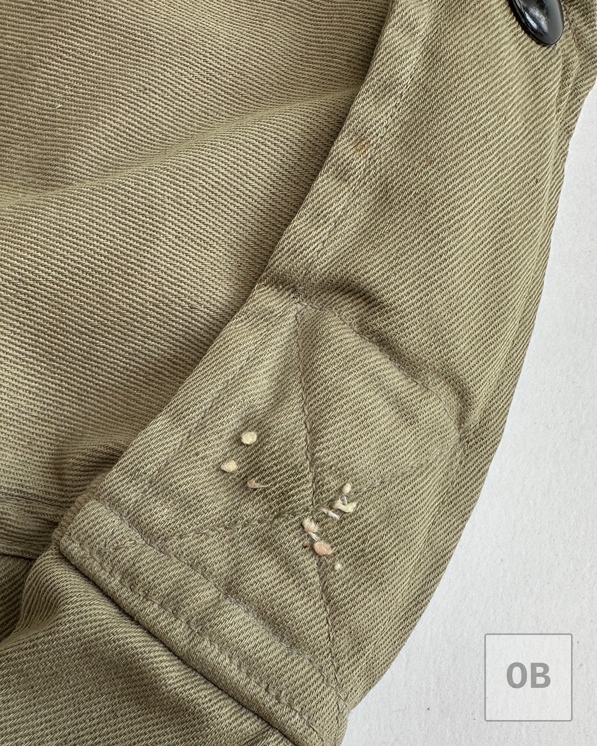 Removed lieutenant rank insignia epaulet WWII M42 jump jacket