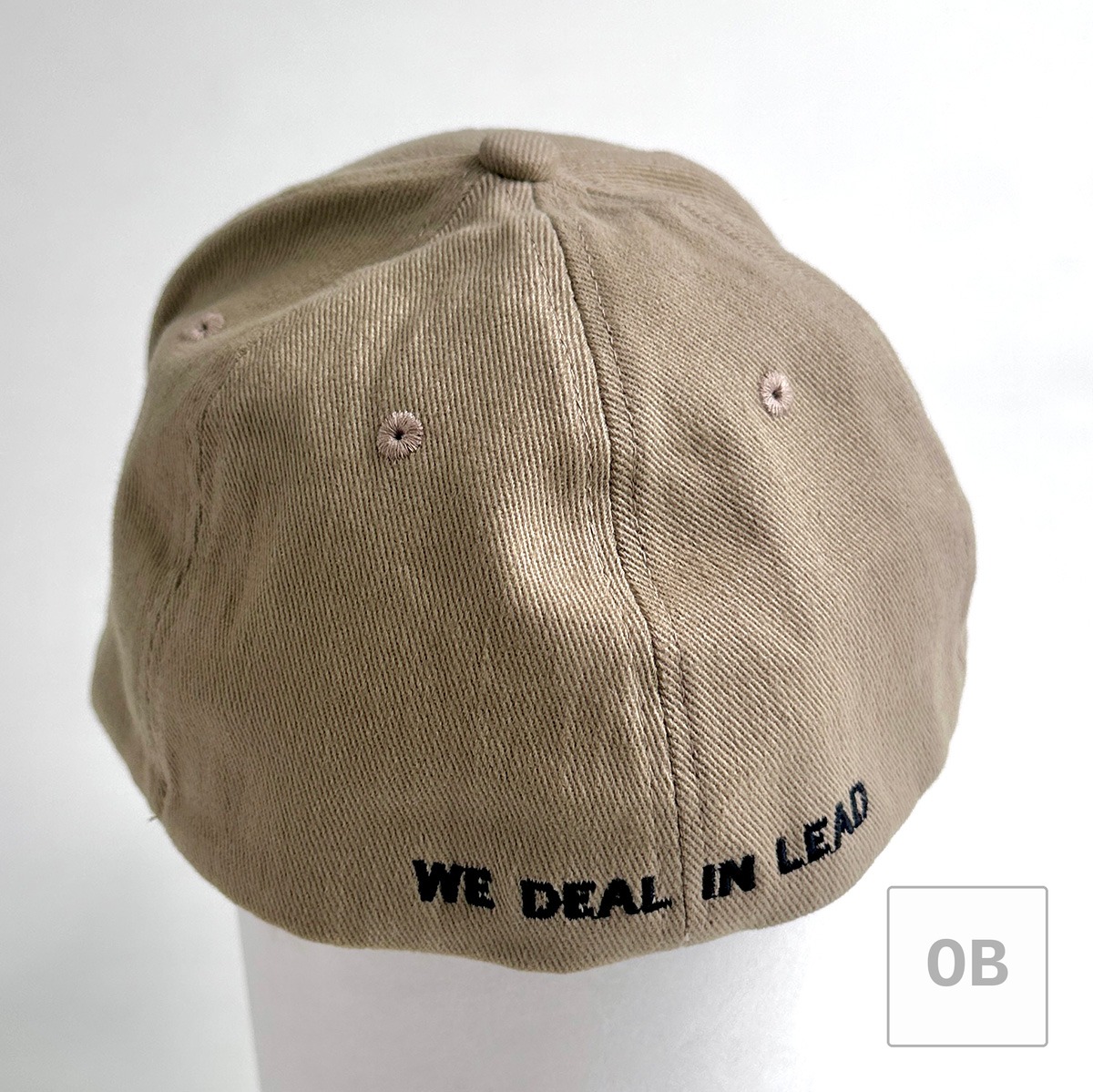 Rear of the ODA 3436 Special Forces team cap embroidered with the phrase "WE DEAL IN LEAD."