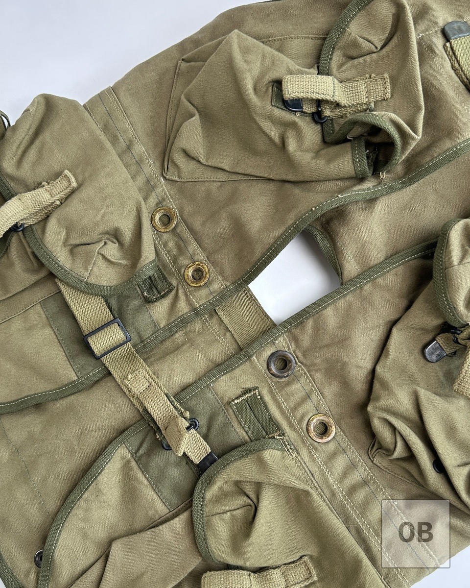 WWII assault vest chest strap buckle junction detail